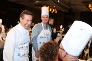 three chefs talking