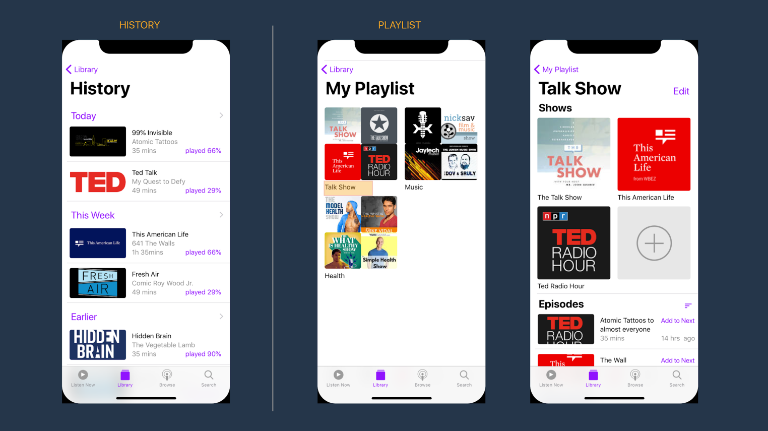 {ReDesigning the Apple Podcast App}