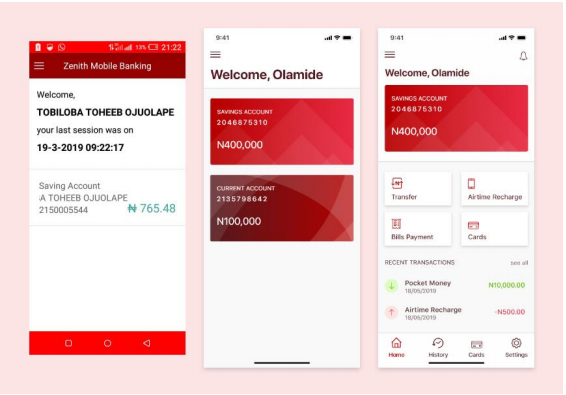 Zenith mobile shop banking app