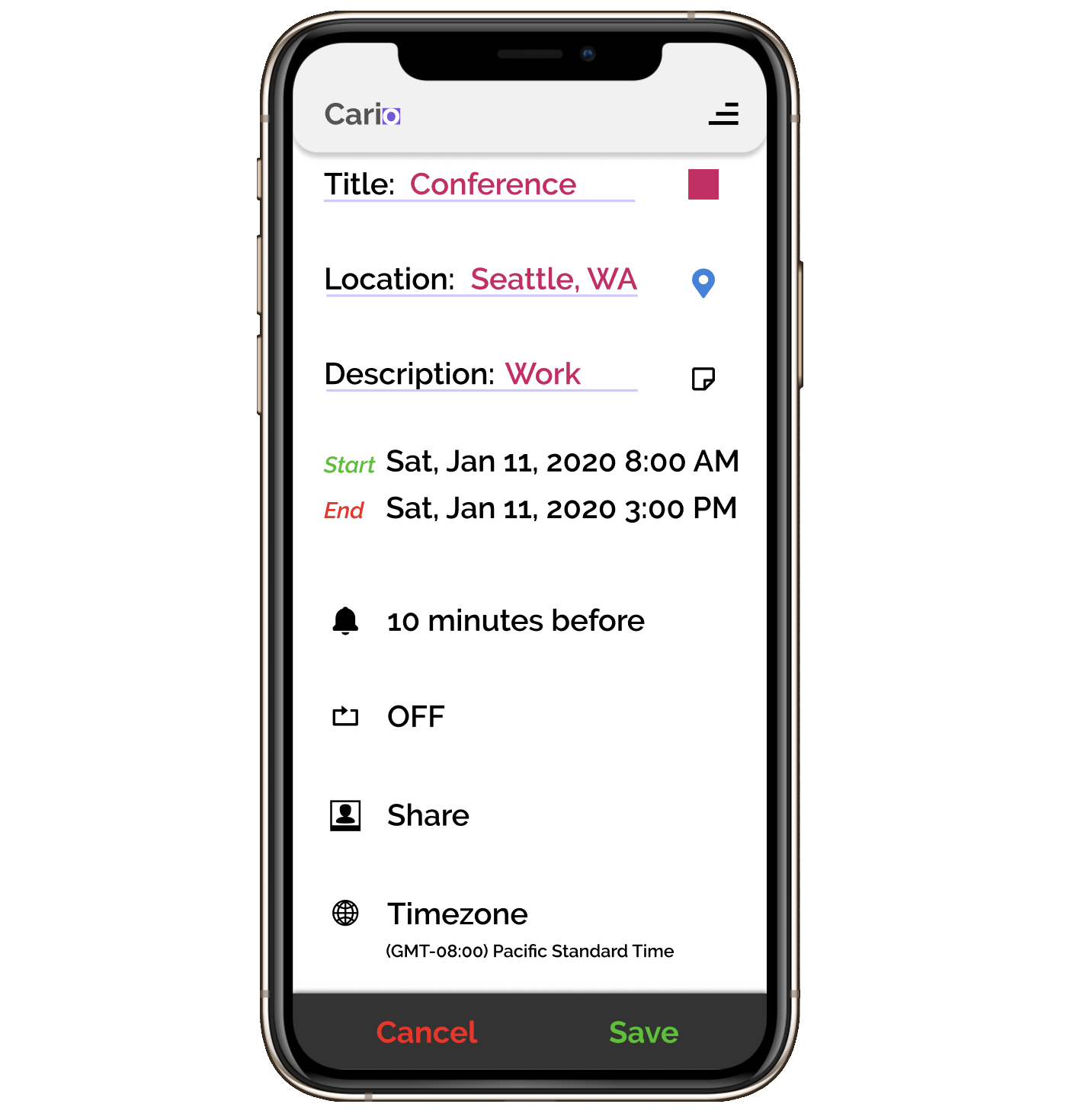 Cario: The calendar that helps you decide what to do