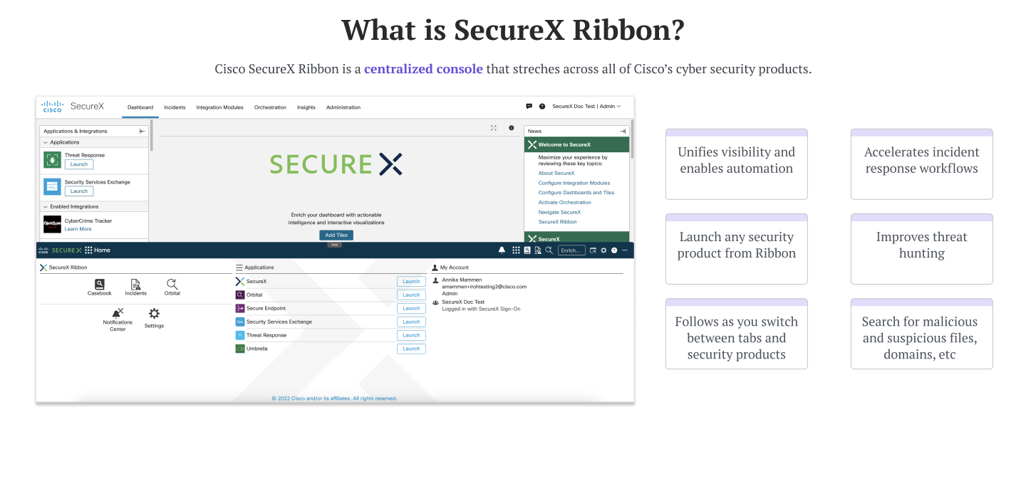 Cisco - SecureX Ribbon Notification Center