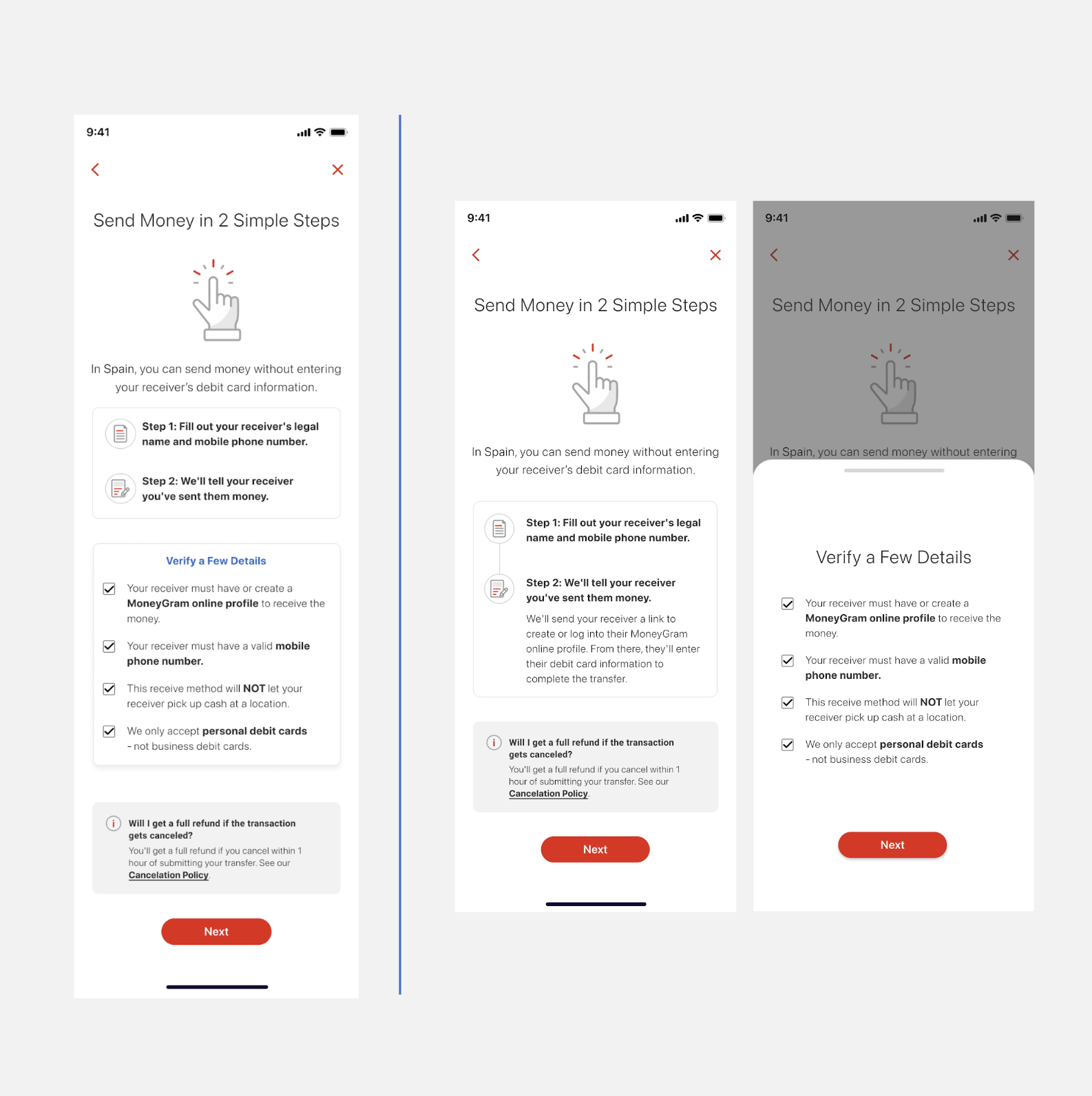 Mobile App: FastSend MoneyGram