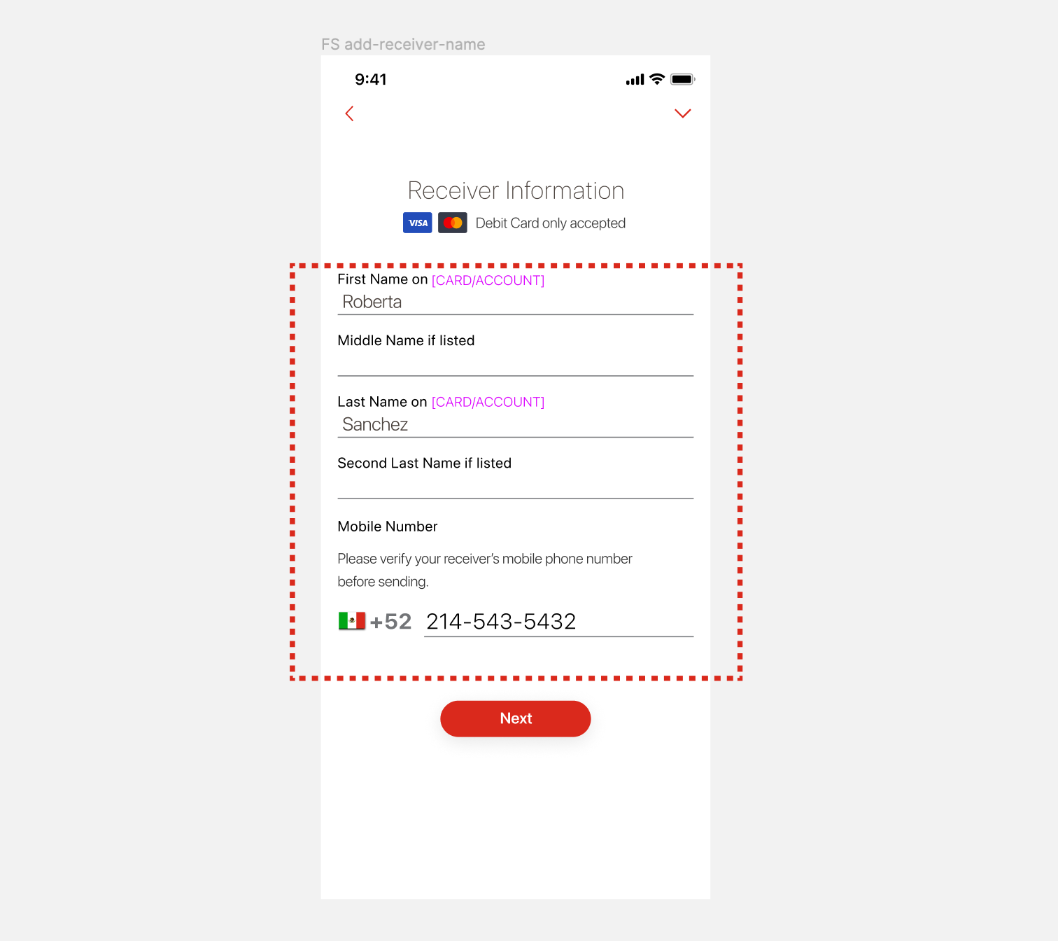Mobile App: FastSend MoneyGram