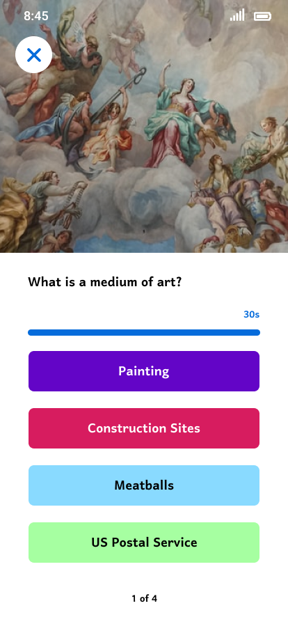 Screen design displayed in a mockup