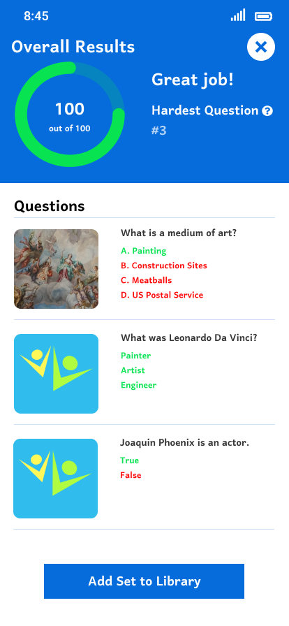 Screen design displayed in a mockup
