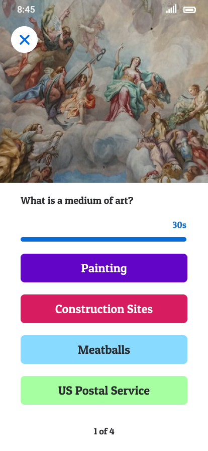 Screen design displayed in a mockup