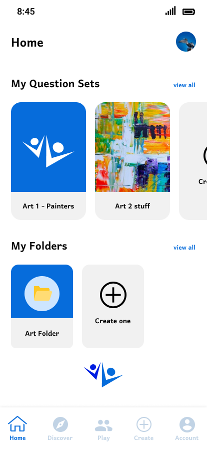 Screen design displayed in a mockup