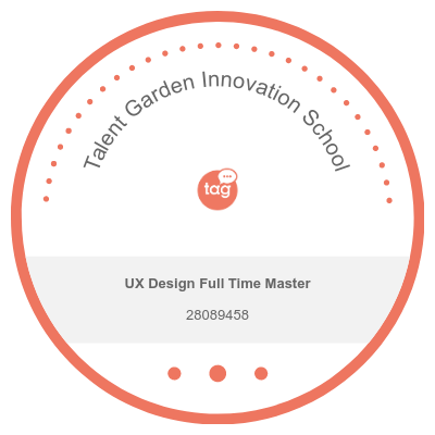 TAG Innovation School - UX Design Master Badge