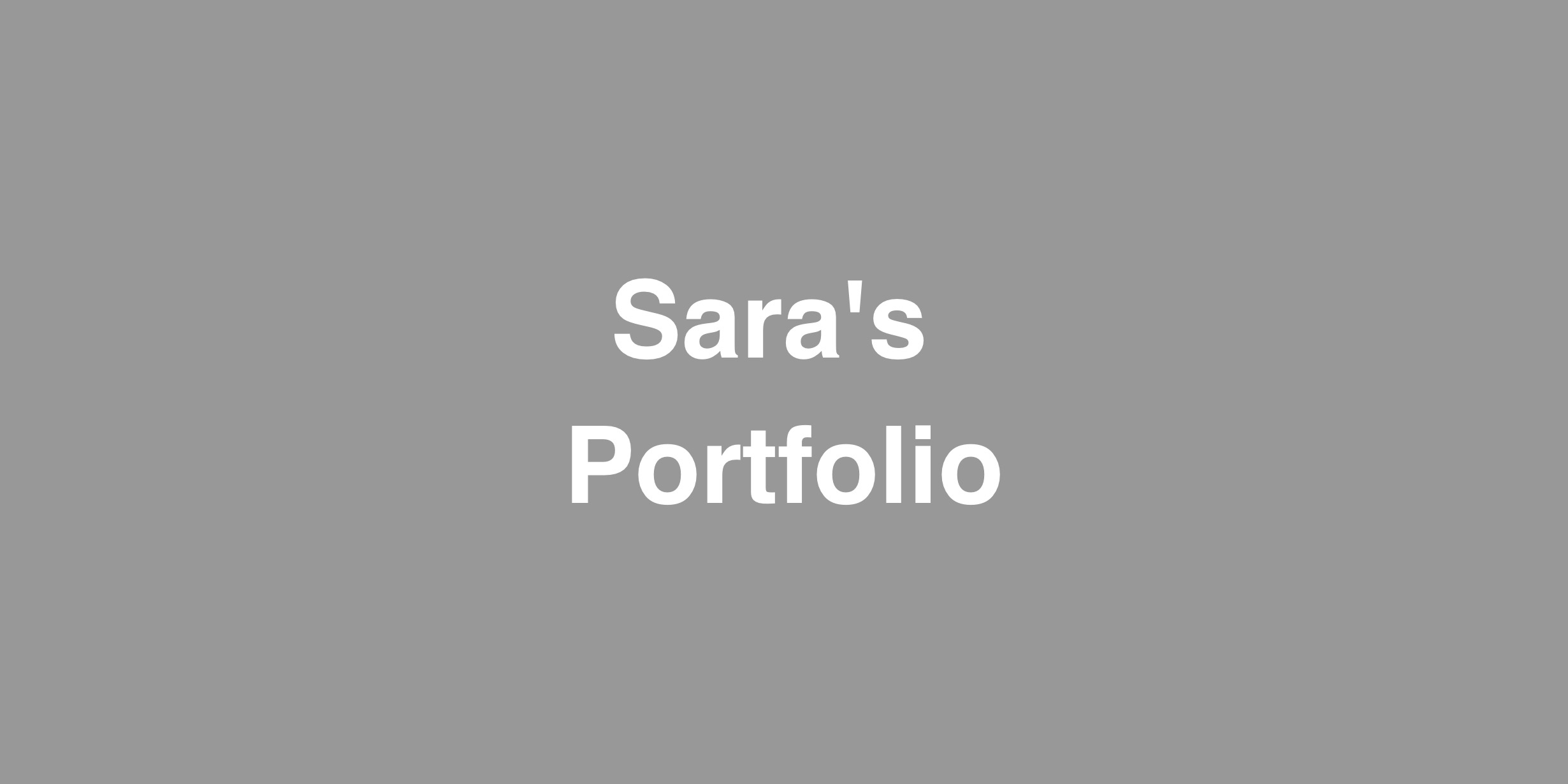 Sara's Portfolio