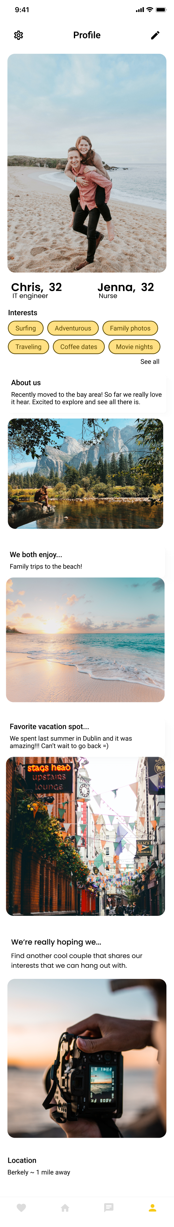 Screen design displayed in a mockup