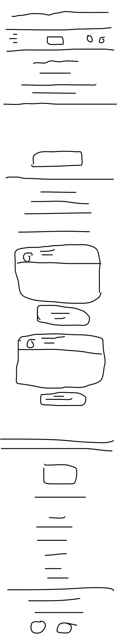 Screen design displayed in a mockup