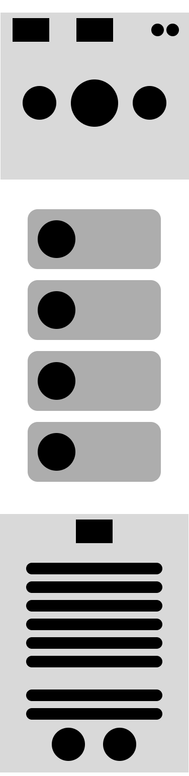 Screen design displayed in a mockup