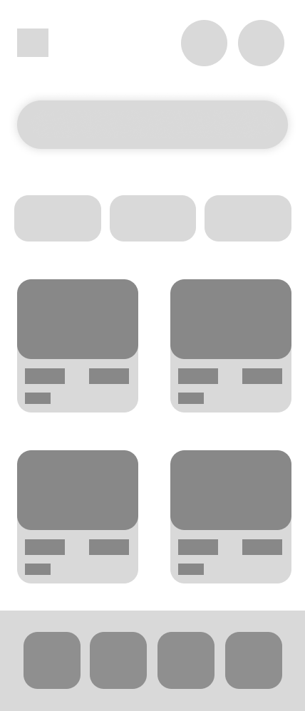 Screen design displayed in a mockup