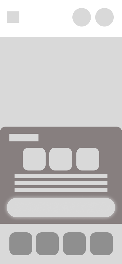 Screen design displayed in a mockup
