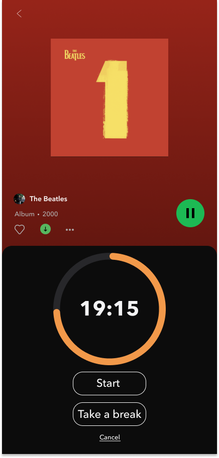Screen design displayed in a mockup