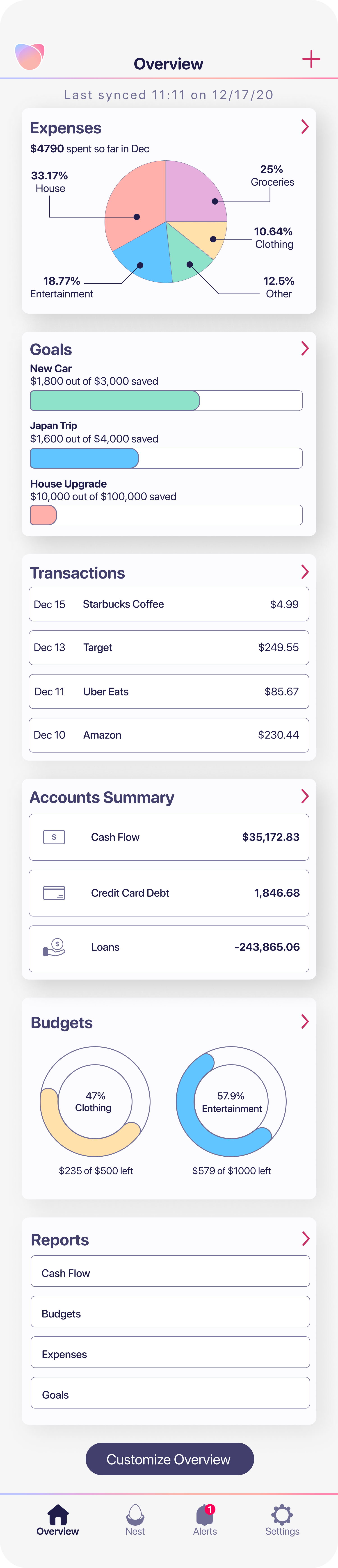 Nestegger, Finance Mobile App