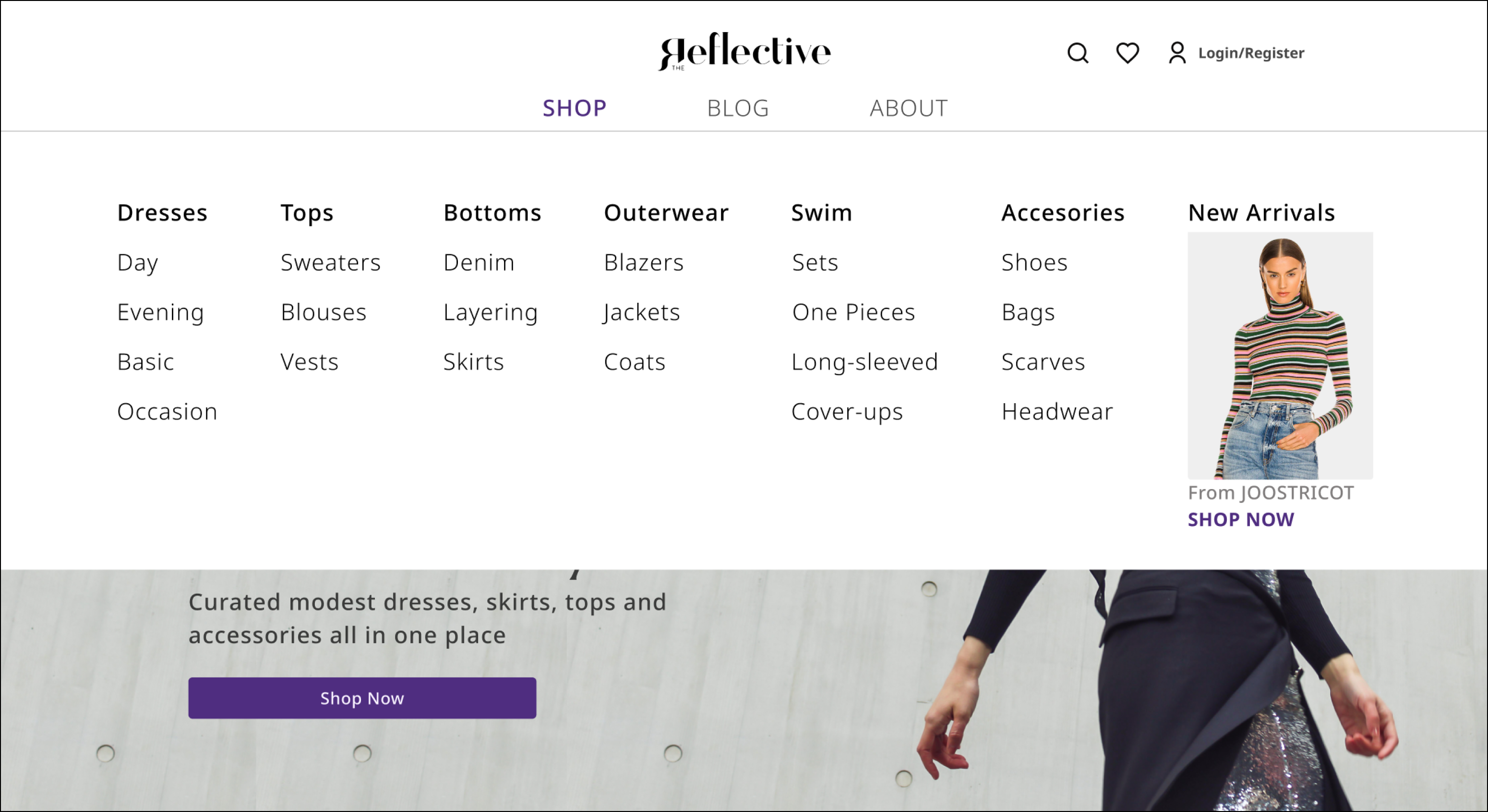 The Reflective, E-Commerce Website