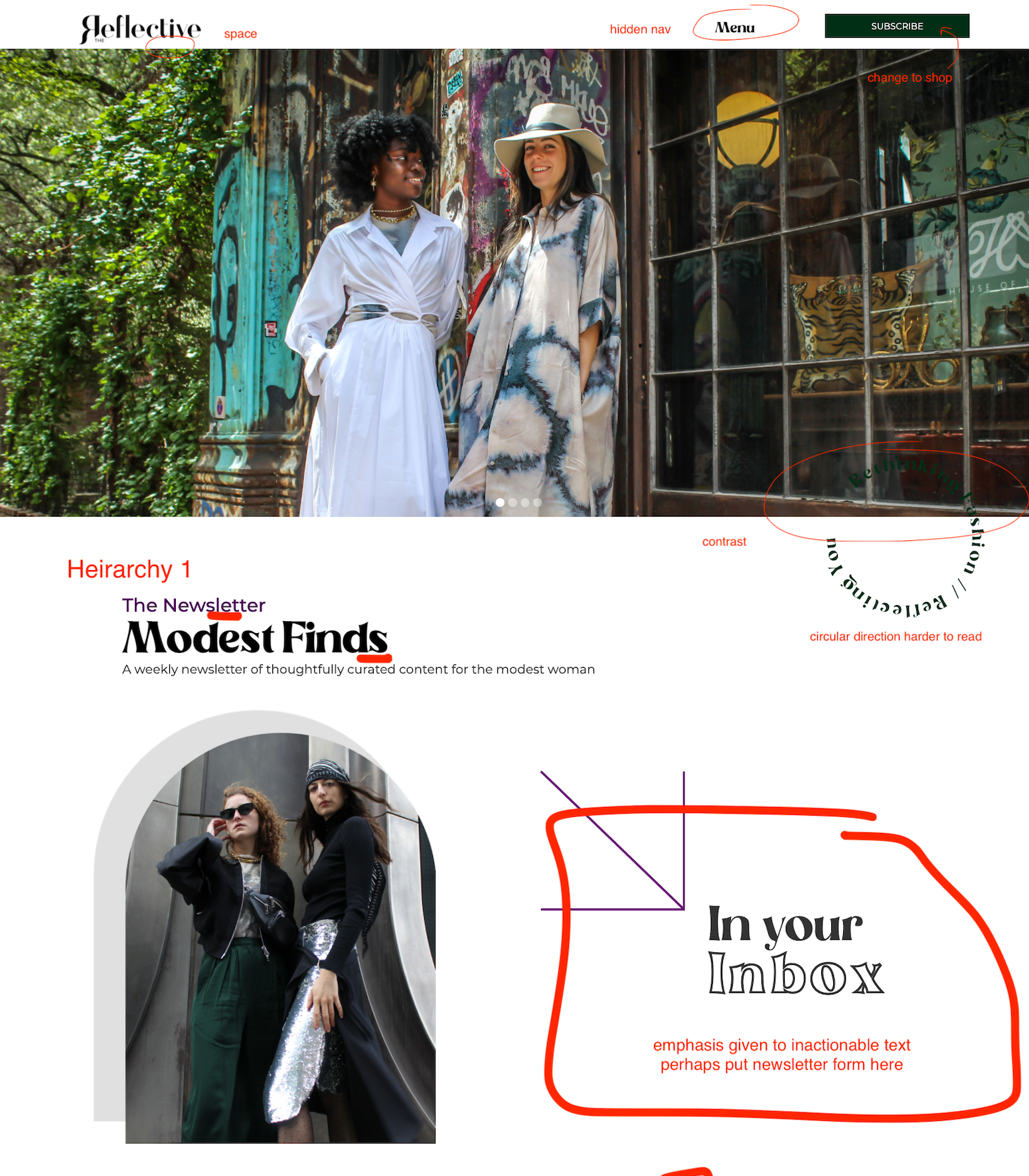 The Reflective, E-Commerce Website