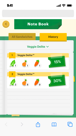 Screen design displayed in a mockup