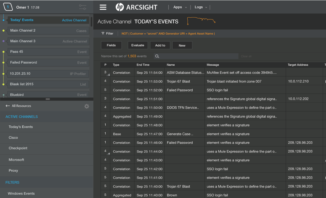 HP Archsight ESM