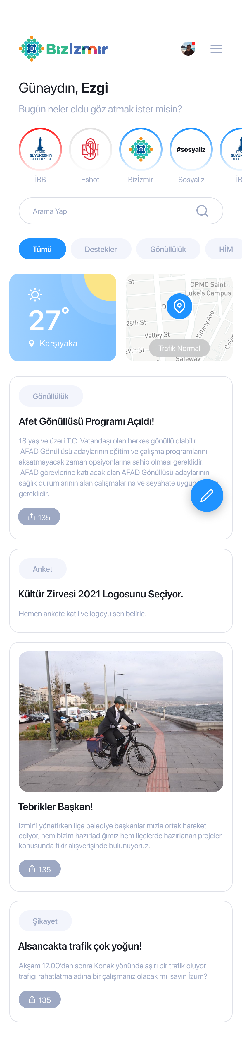 Screen design displayed in a mockup