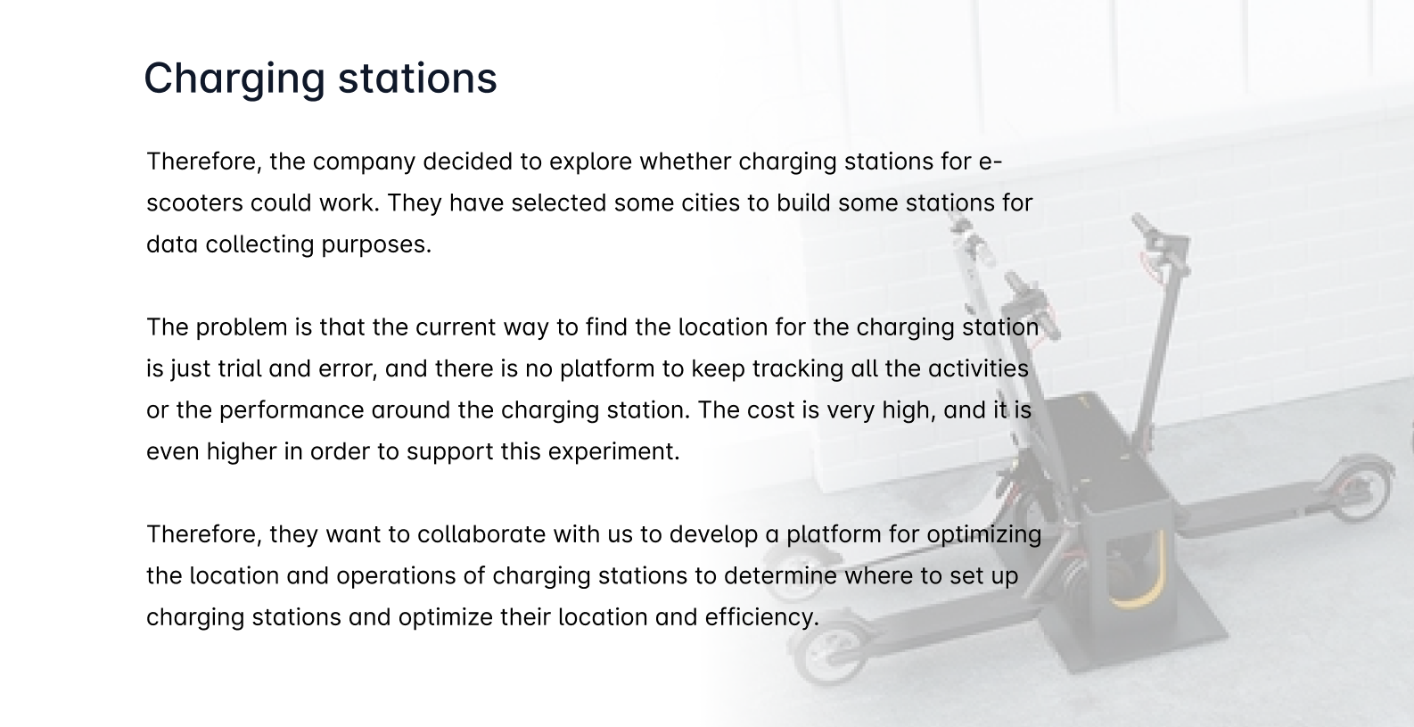 E-scooter Charging Hub Case Study