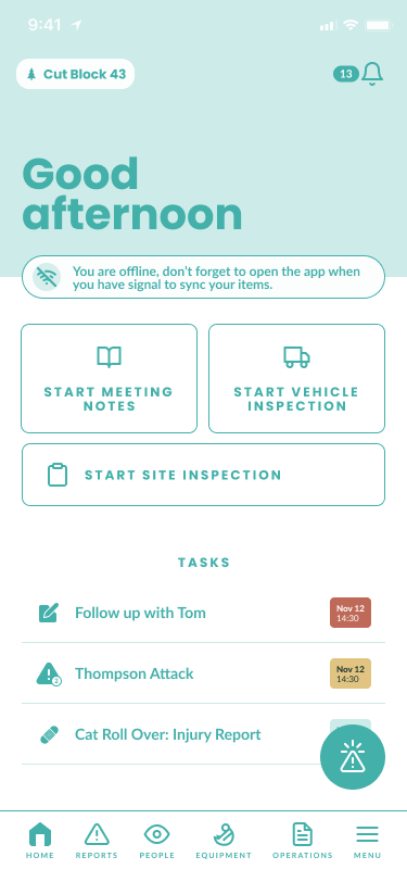 Screen design displayed in a mockup