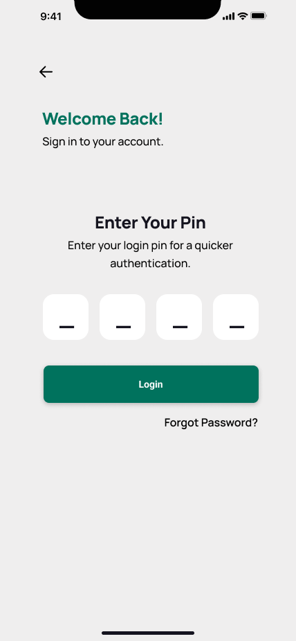 Screen design displayed in a mockup