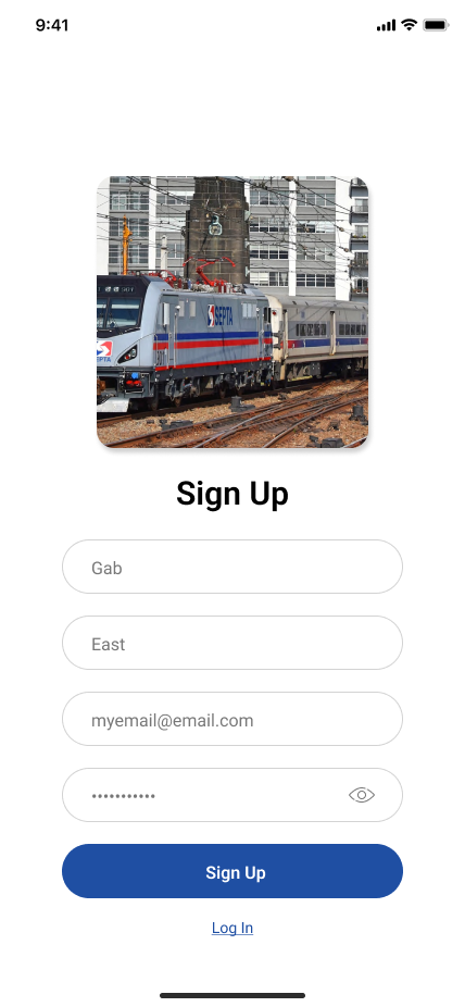 Screen design displayed in a mockup