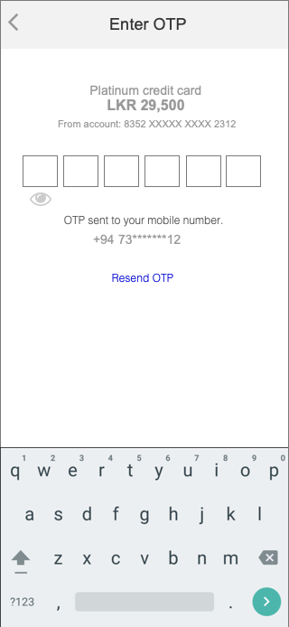 Screen design displayed in a mockup