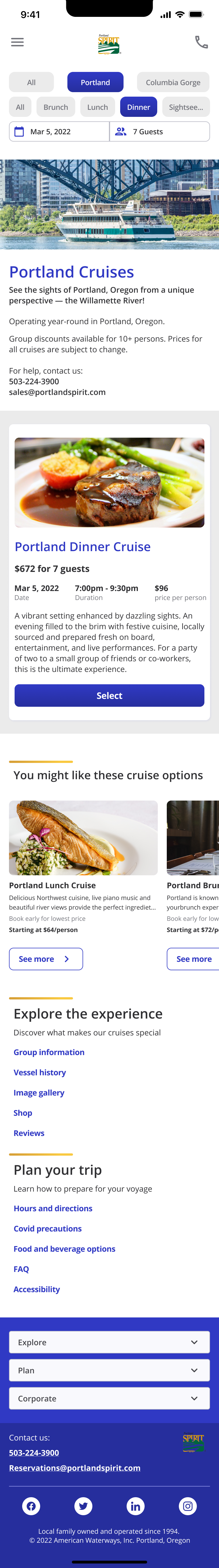 Screen design displayed in a mockup