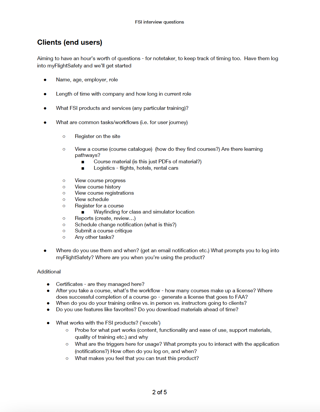 Example of user interview questions page 2