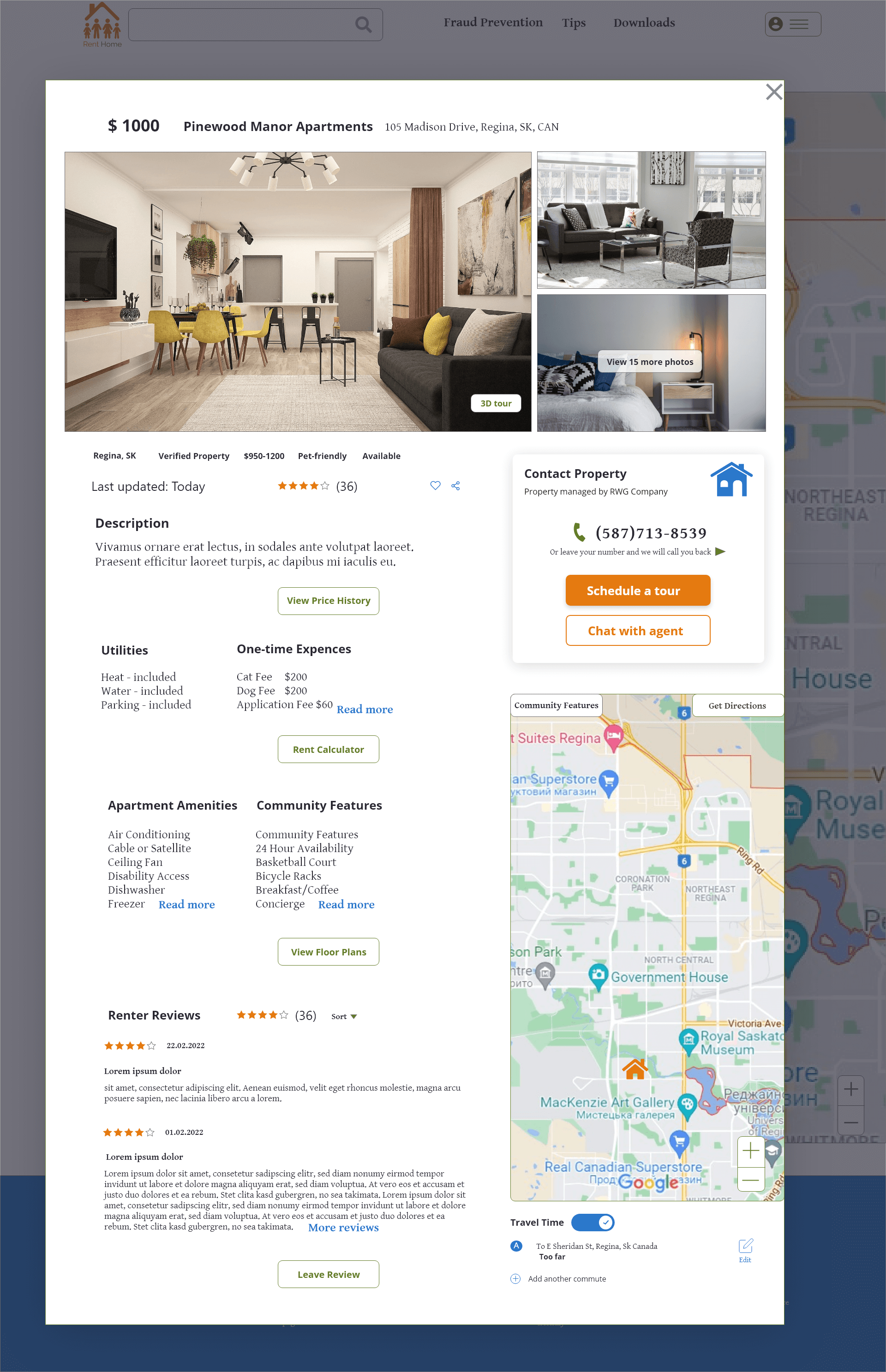 Screen design displayed in a mockup