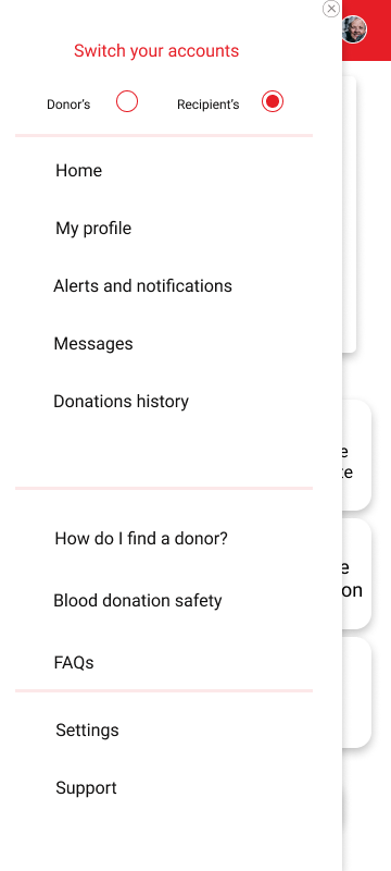 Screen design displayed in a mockup