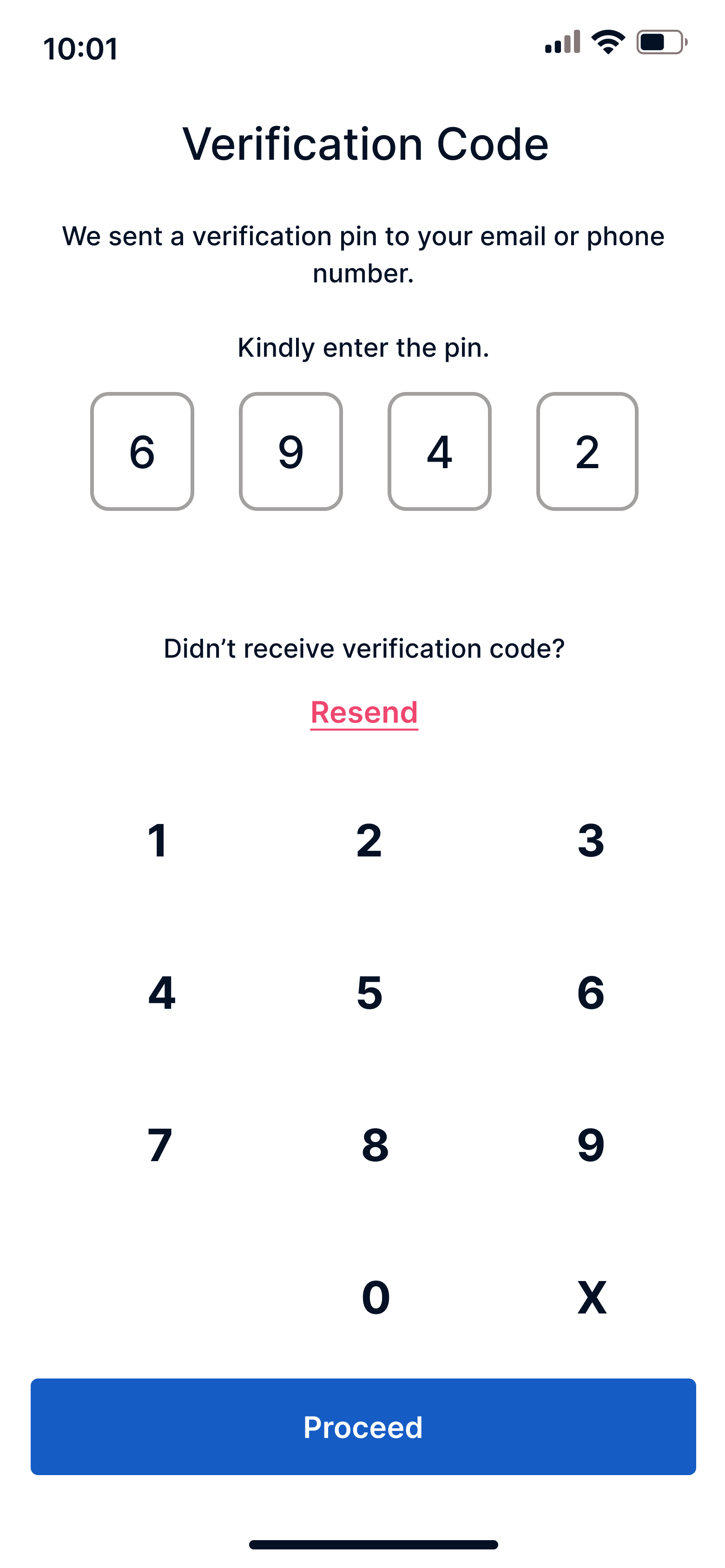 Screen design displayed in a mockup