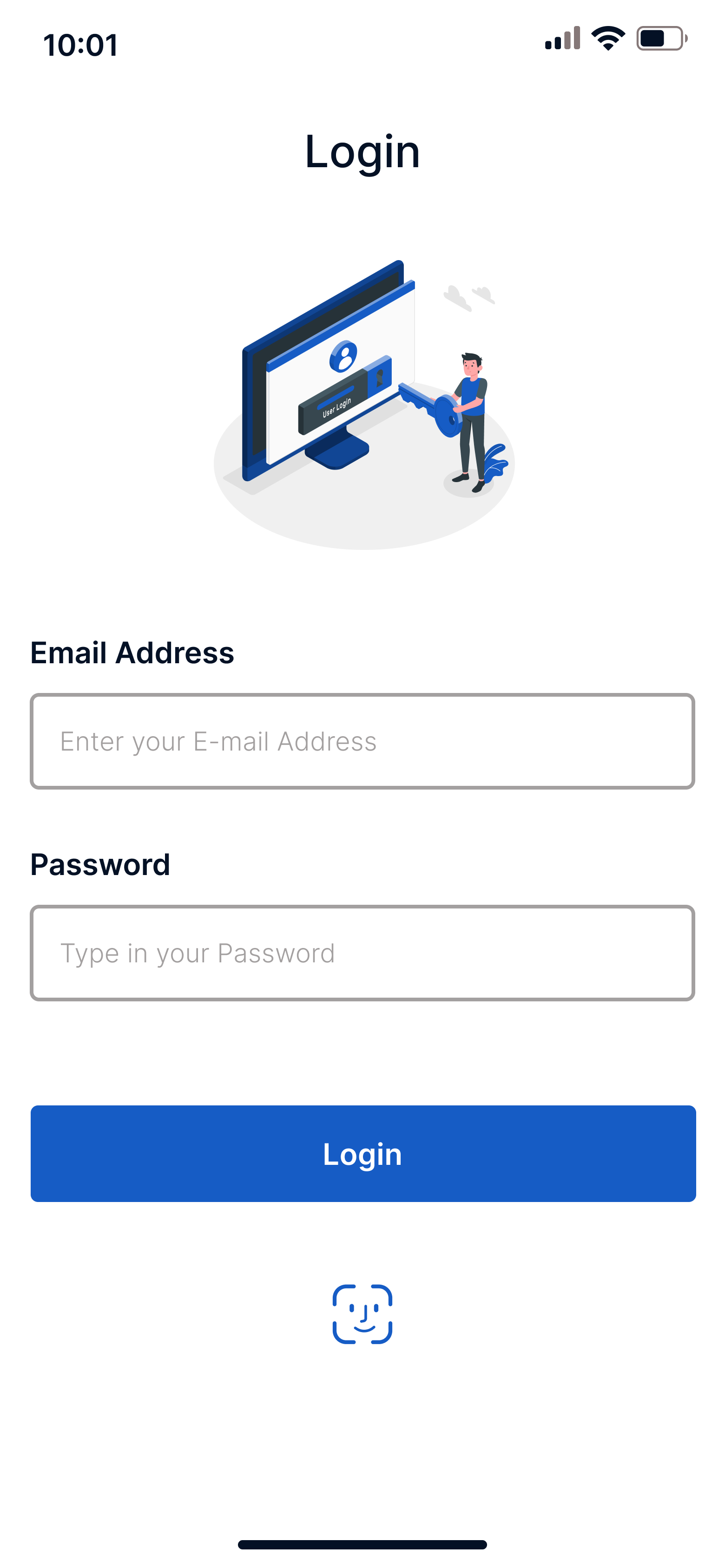 Screen design displayed in a mockup