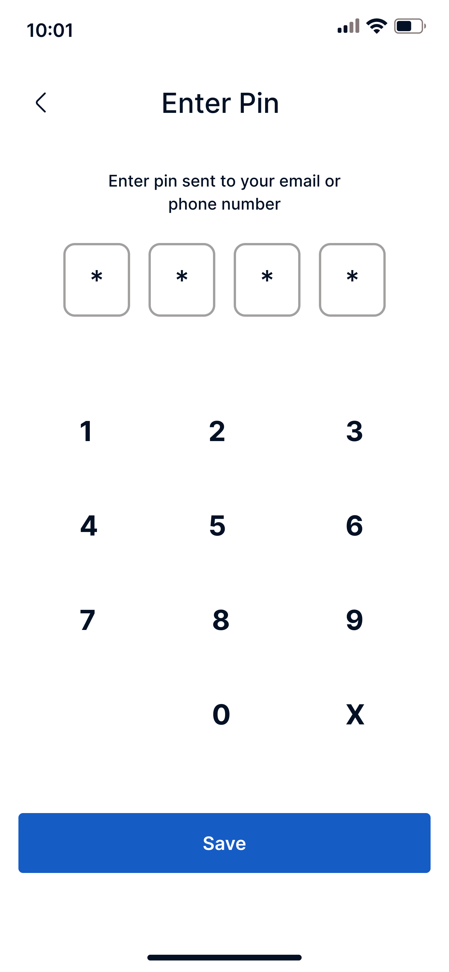 Screen design displayed in a mockup