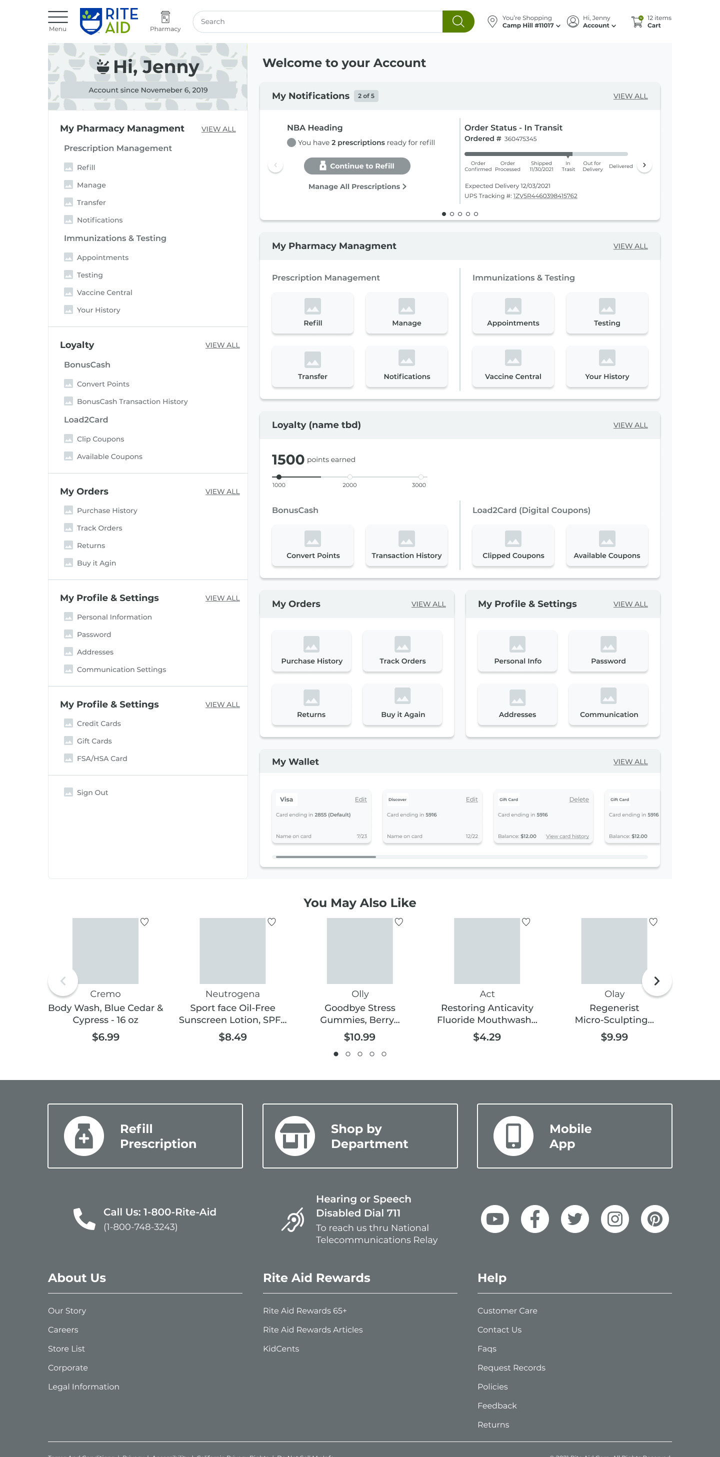 Screen design displayed in a mockup