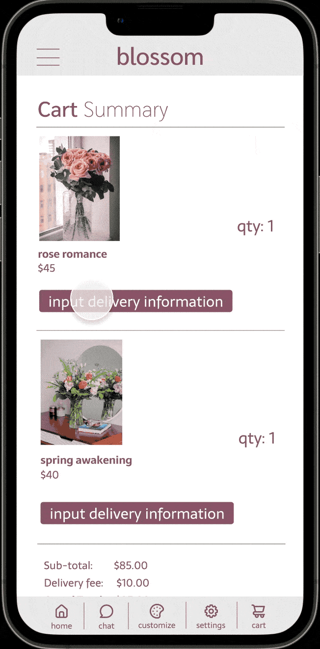 Checkout user flow