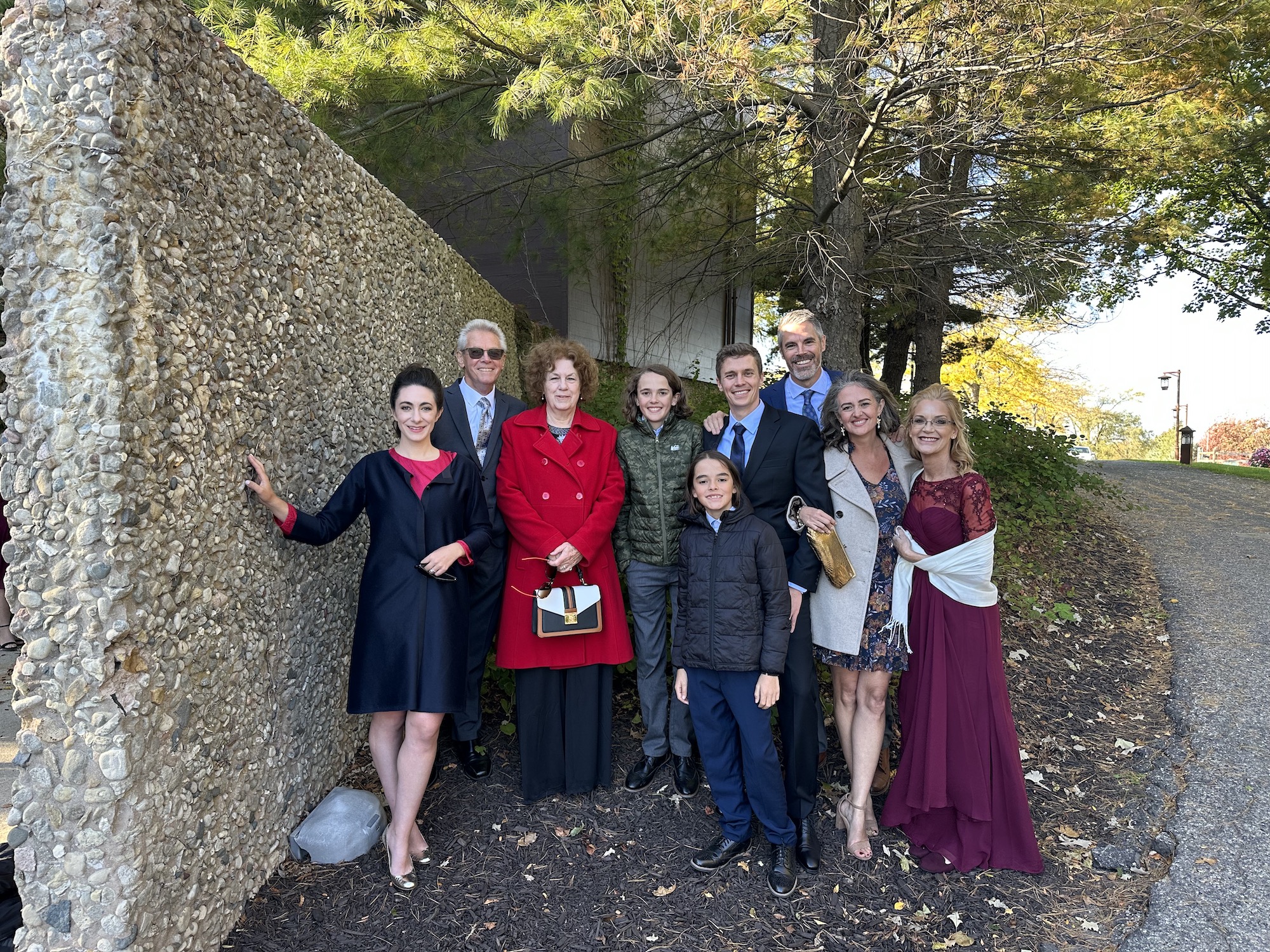 Me with family at my little brother's wedding