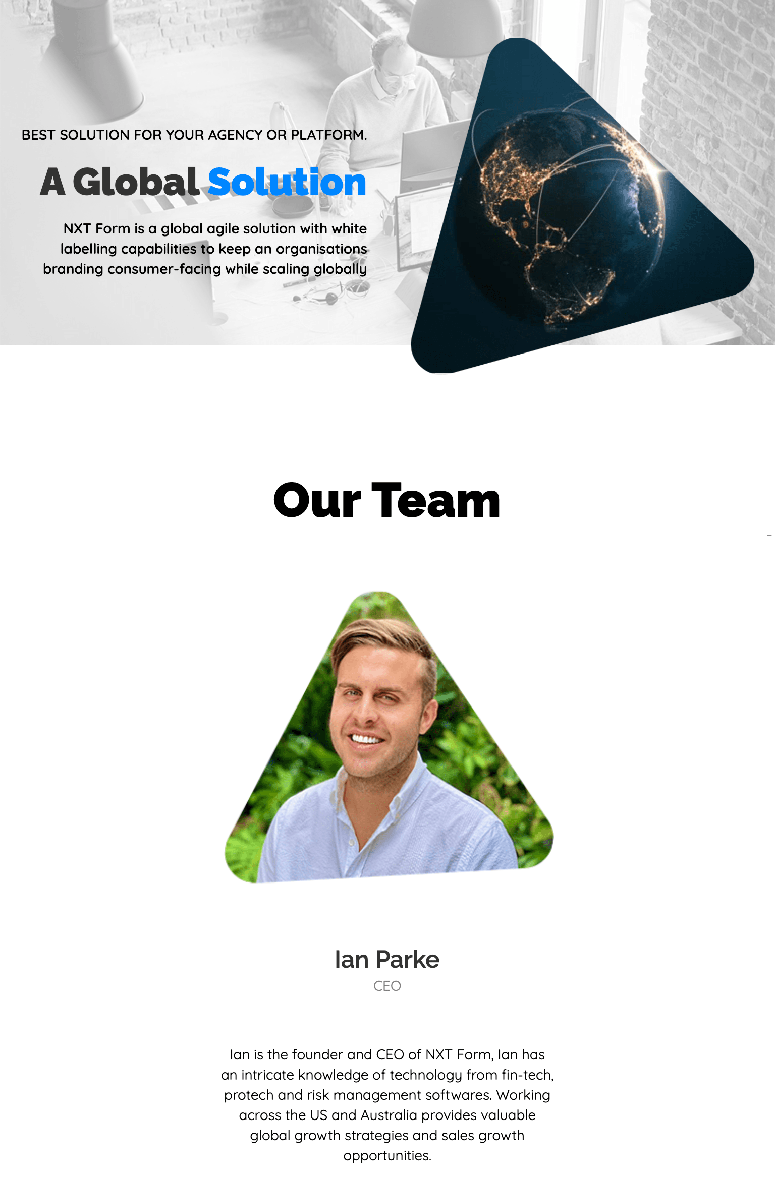 Screen design displayed in a mockup