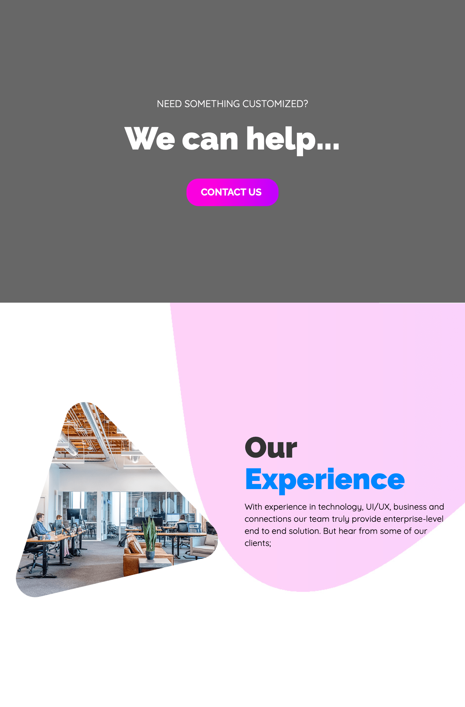 Screen design displayed in a mockup