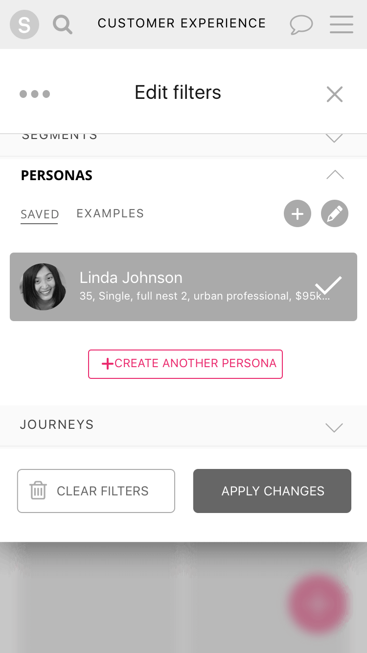 Screen design displayed in a mockup