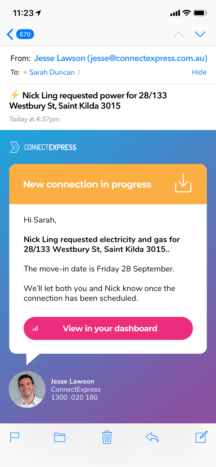 Screen design displayed in a mockup