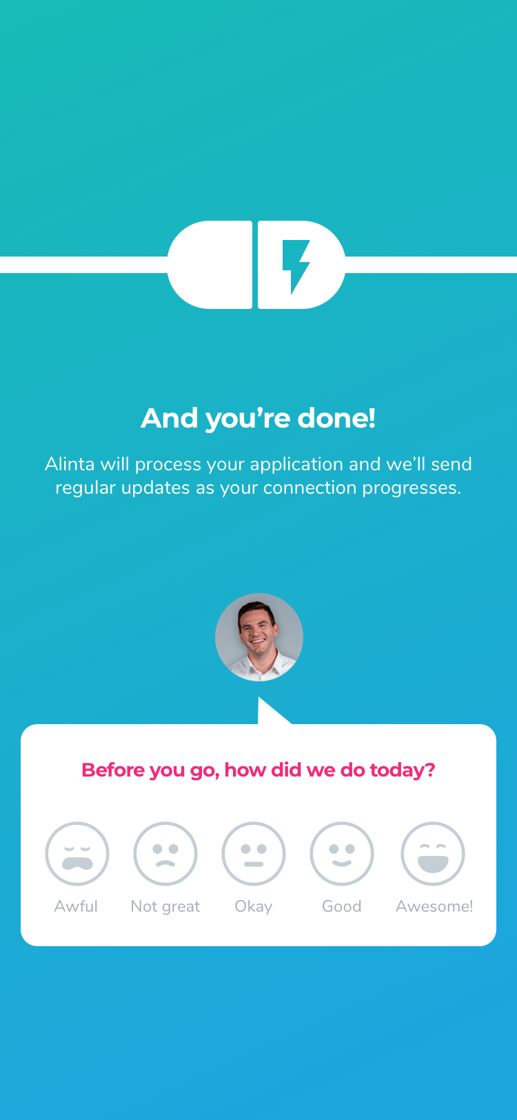 Screen design displayed in a mockup