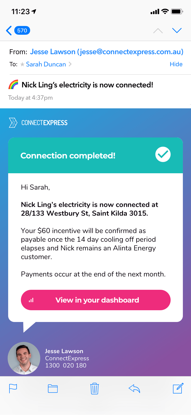 Screen design displayed in a mockup