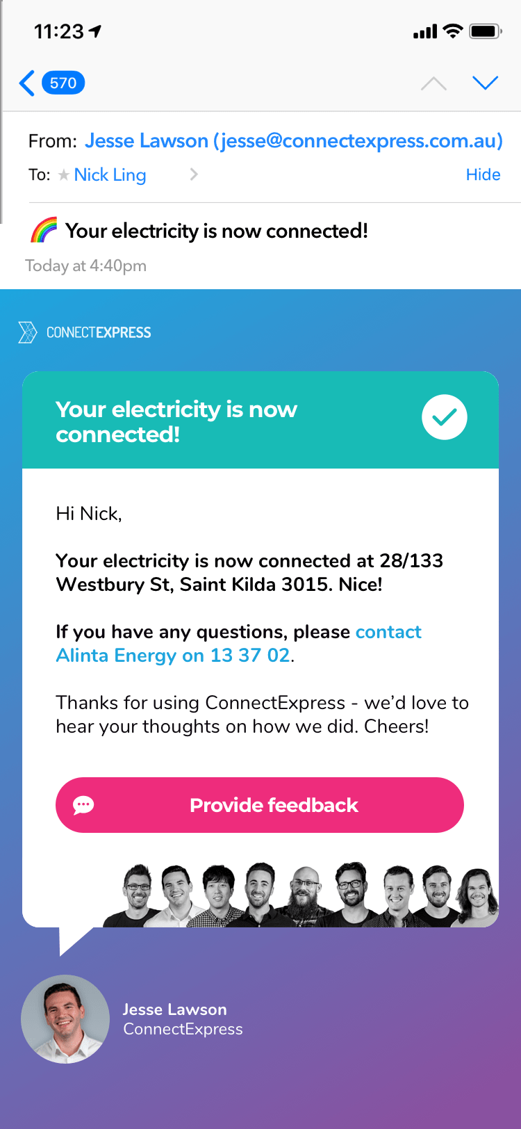 Screen design displayed in a mockup