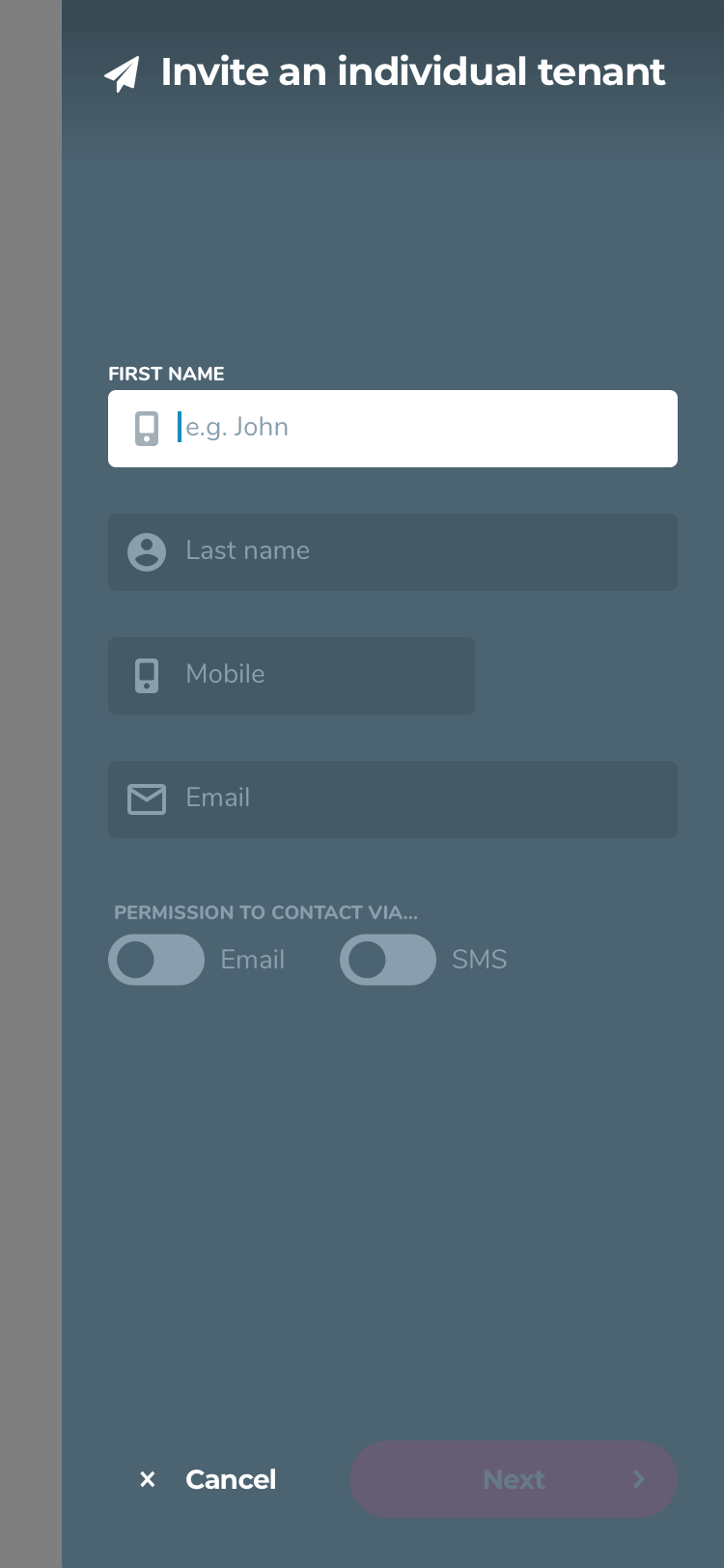 Screen design displayed in a mockup