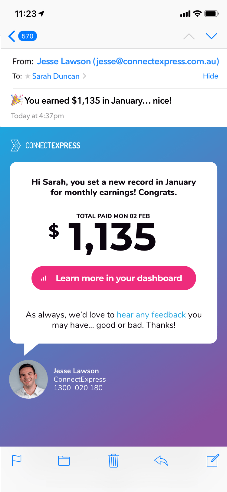 Screen design displayed in a mockup