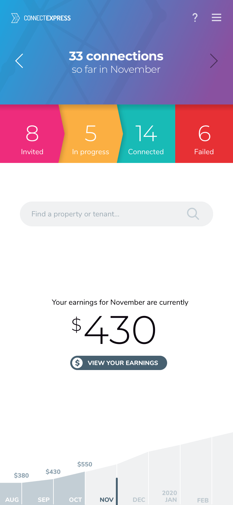 Screen design displayed in a mockup
